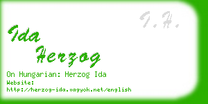 ida herzog business card